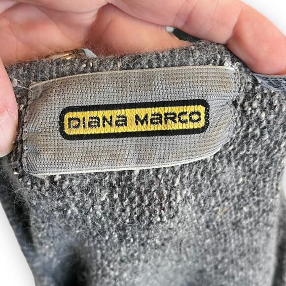 Diana Marco Vintage Silk/Angora Blend Embroidered Sweater Women's Size XL - Picture 8 of 8